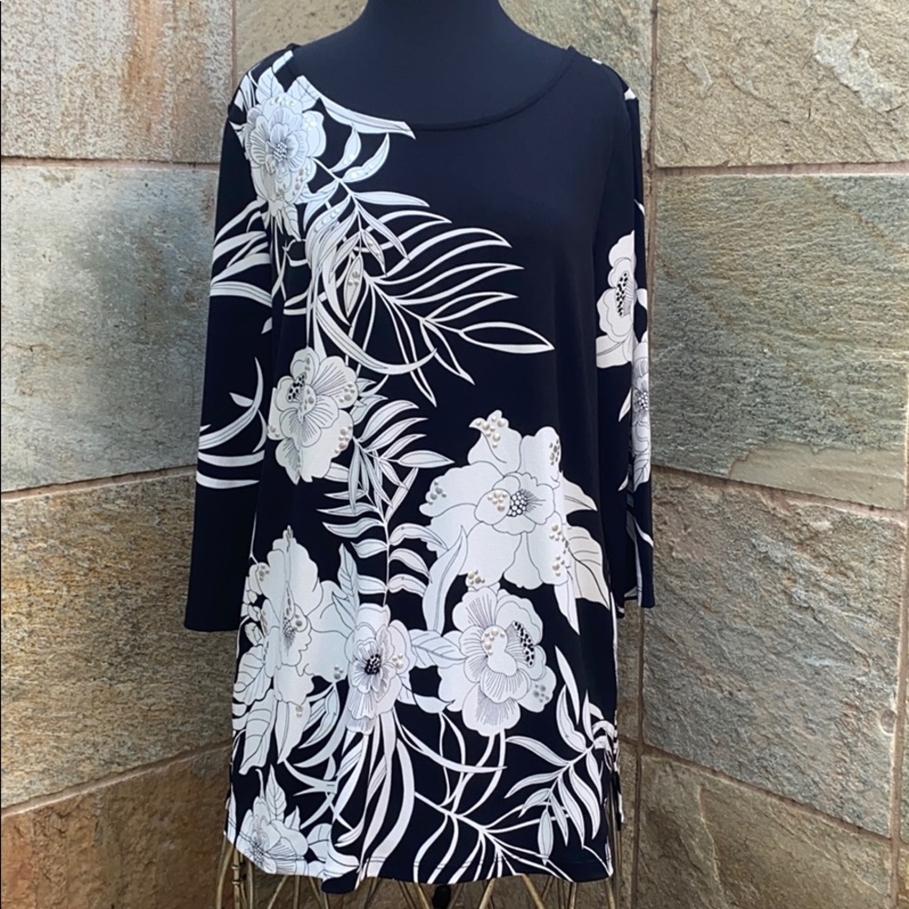 Dennis by Dennis Basso Floral Print Blouse